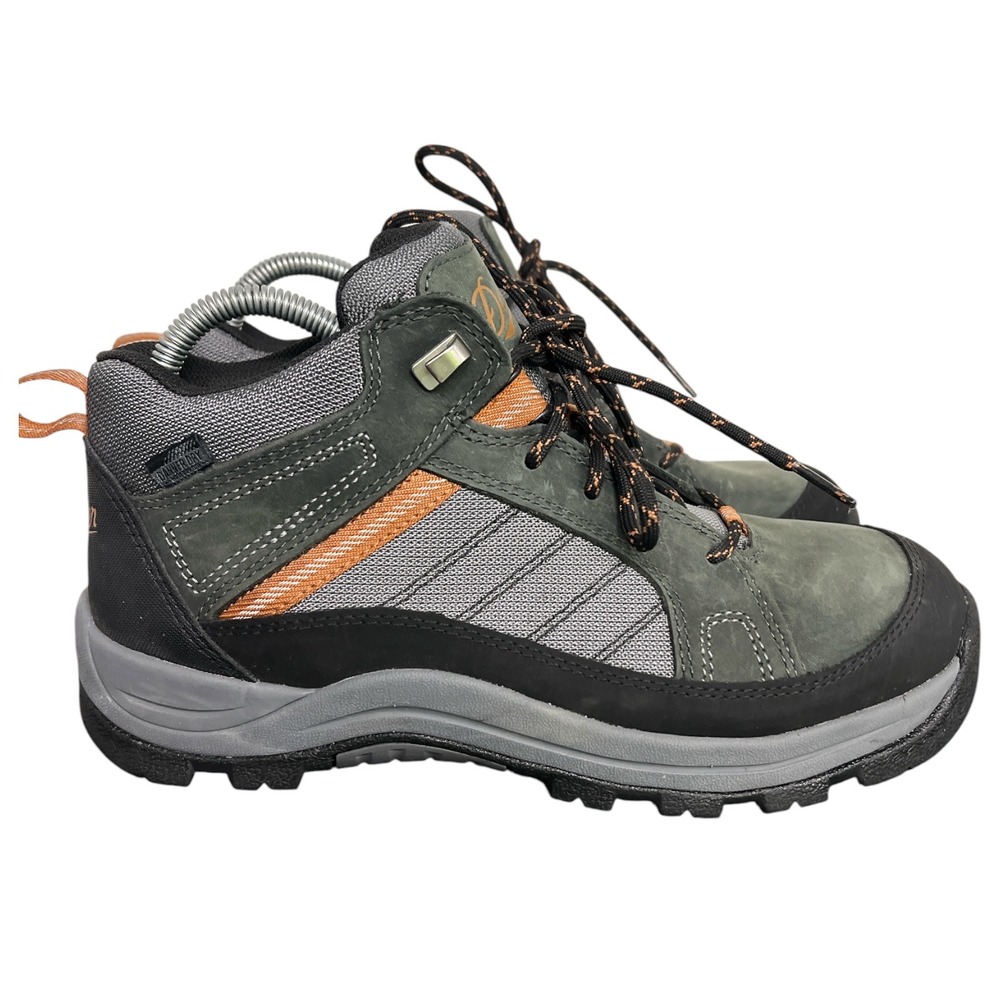 Danner Riverside 4.5 Gray Orange Waterproof Leather Hiking Boots Mens 8 15341